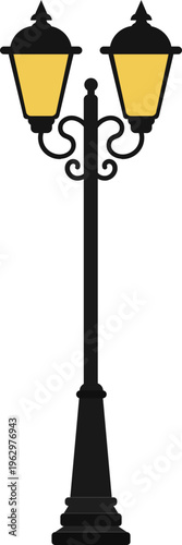 Vintage Double Street Lamp Icon