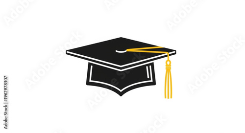 Illustration of a Graduation Cap with Tassel Symbolizing Academic Achievement.