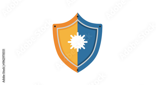 Robust digital shield protecting against pathogen threats medical defense emblem immunity concept health security abstract