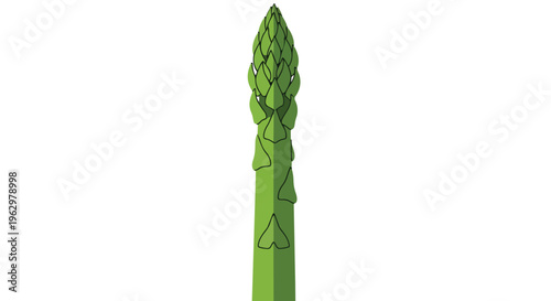 Fresh green asparagus spear vibrant illustration for healthy food concepts depicting organic produce and culinary delight perfect for diverse