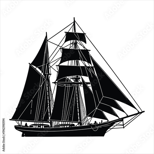 pirate ship on white background