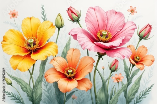 Ai è arrivata la primavera con fiori e coccinelle 011