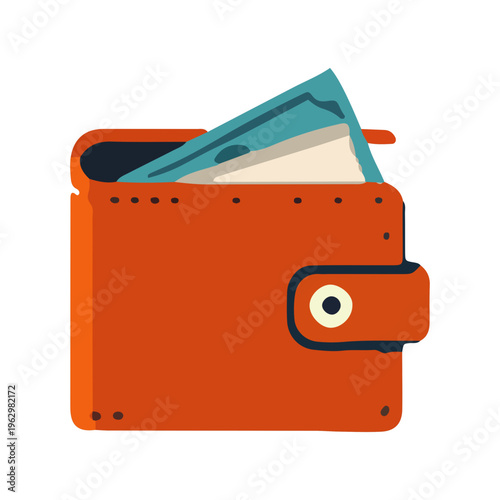 Wallet with Cash Icon
