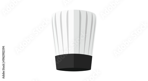 Professional white chef hat with black band, an essential culinary symbol for kitchen staff and aspiring cooks