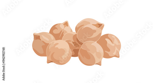 A vibrant illustration of wholesome garbanzo beans, offering a healthy food element