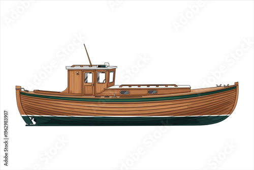 old fishing wooden boat