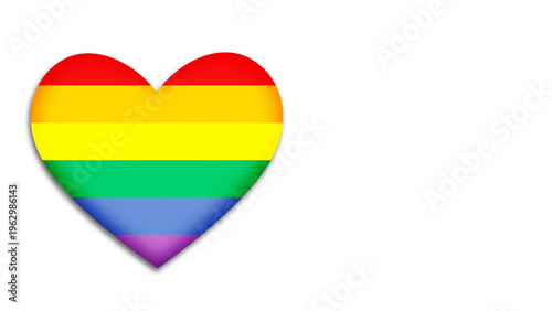 Free Download Pride Month and Day concept, Pride Flag Inside Heart Shape - GFXLoad
