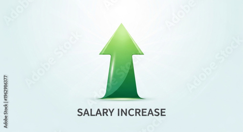 Green Arrow Symbolizing Salary Increase and Financial Growth.