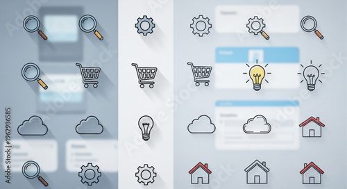 Collection of Hand-Drawn Style Icons for Web and App Design.