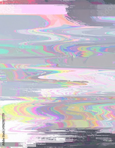 パステルカラーのグリッチノイズの背景