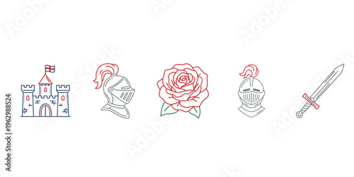 Medieval Icon Set Outline