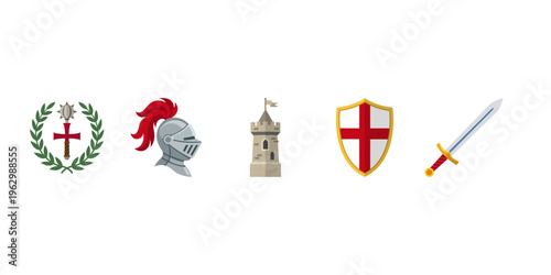 Medieval Knight Icons Set