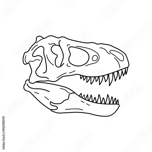 Dinosaur Skull Outline