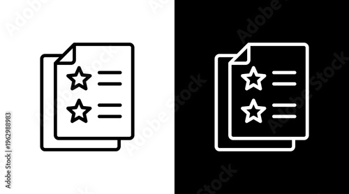 Feedback Form White Icon Set Design