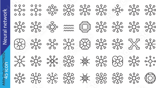 Neural Network Layers and Architecture Icons