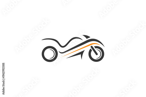 Modern Abstract Motorcycle Speed Logo Vector