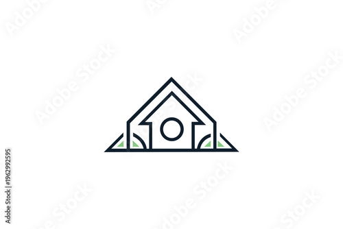 Modern Geometric House Architecture Logo Vector