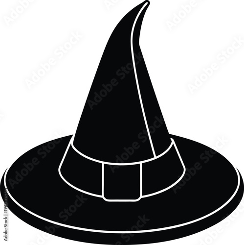 Classic Witch Hat Silhouette for Halloween Designs