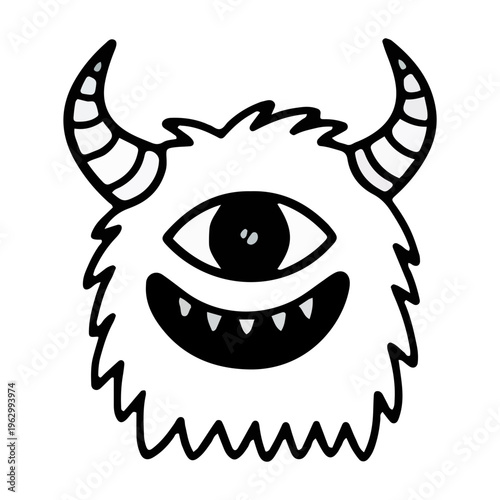 Cute Cyclops Monster Icon