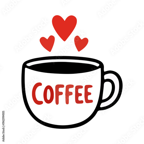 Cute Coffee Love Icon