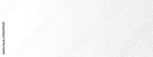 Noisy texture filter overlay, seamless granular grain structure. Metal silver kraft gradient bg. Static noise pattern, airbrush dotted cloud in soft television film. Diffused color circle particle