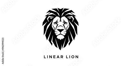 Lion Face Close Up Portrait.