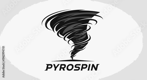 Tornado Twister Storm Weather Symbol Logo.