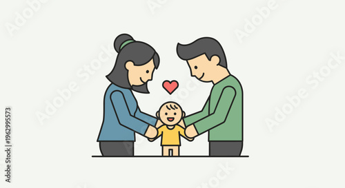 Happy family with little child together 1.
