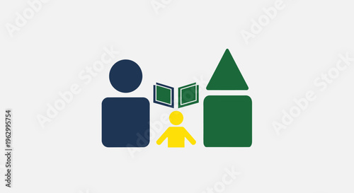 Person Holding Open Book Icon.
