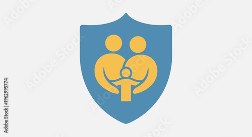 Shield with two people icon.