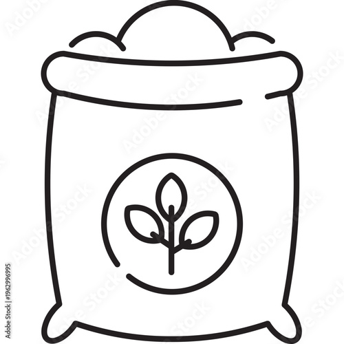 Fertilizer Bag Icon Outline