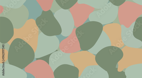 Abstract background with overlapping organic shapes in muted colors