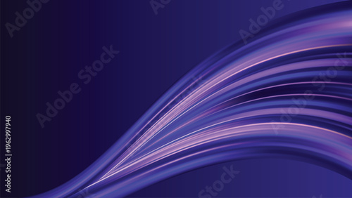 Luxury blue abstract wave background with smooth gradient flow and modern glossy curved design