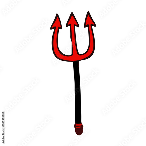 Red Devil Trident Icon