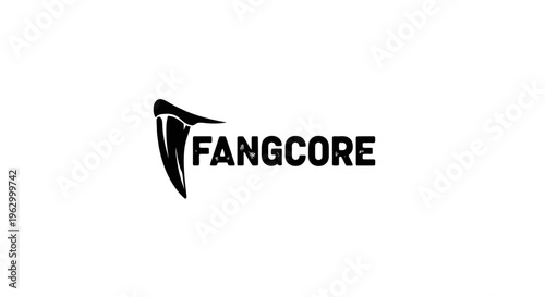 Fangcore logo design mark symbol.