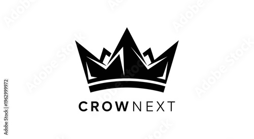 Black crown logo on white background.