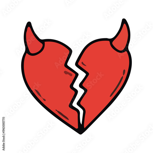 Devil Broken Heart Icon