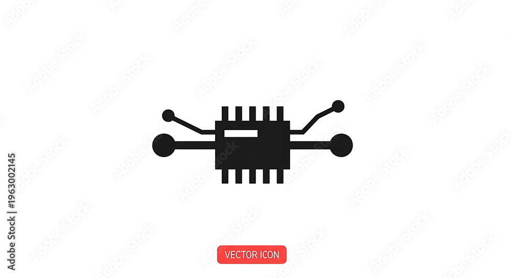 Obraz premium Robot microchip electronic component isolated on white background