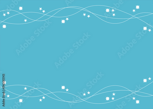 シンプルで使いやすい背景素材_白ラインと星のあしらい