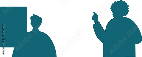 Two individuals engaged in a video call with one person speaking while the other listens attentively