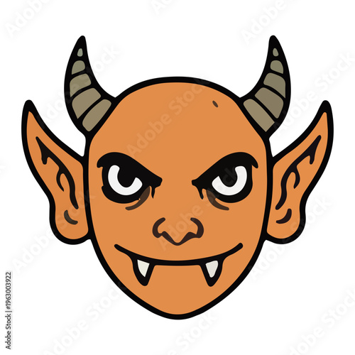 Cartoon Devil Face Icon