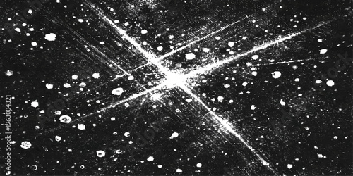 Abstract a vibrant representation of the cosmos with bright lights illuminates the dark canvas of space, offering a captivating glimpse into the vast universe.