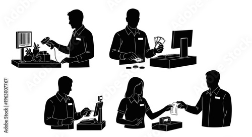 People working in laboratory settings.