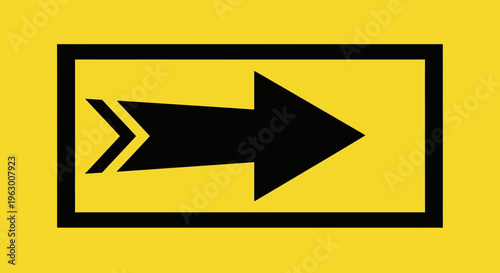 Black Arrow Symbol Pointing Right Direction.