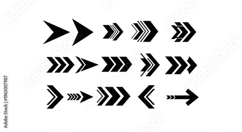 Collection of Diverse Arrow Icons and Symbols.