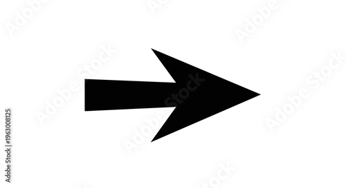 Simple Black Arrow Pointing to the Right Direction.