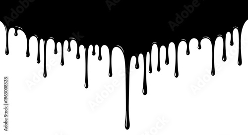 Black paint dripping down from the top edge.