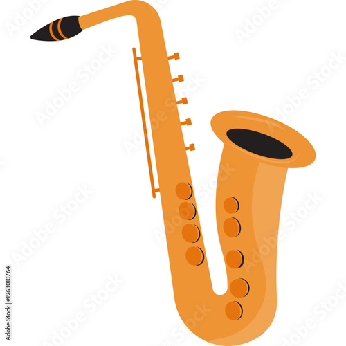 Cartoon Saxophone Illustration
