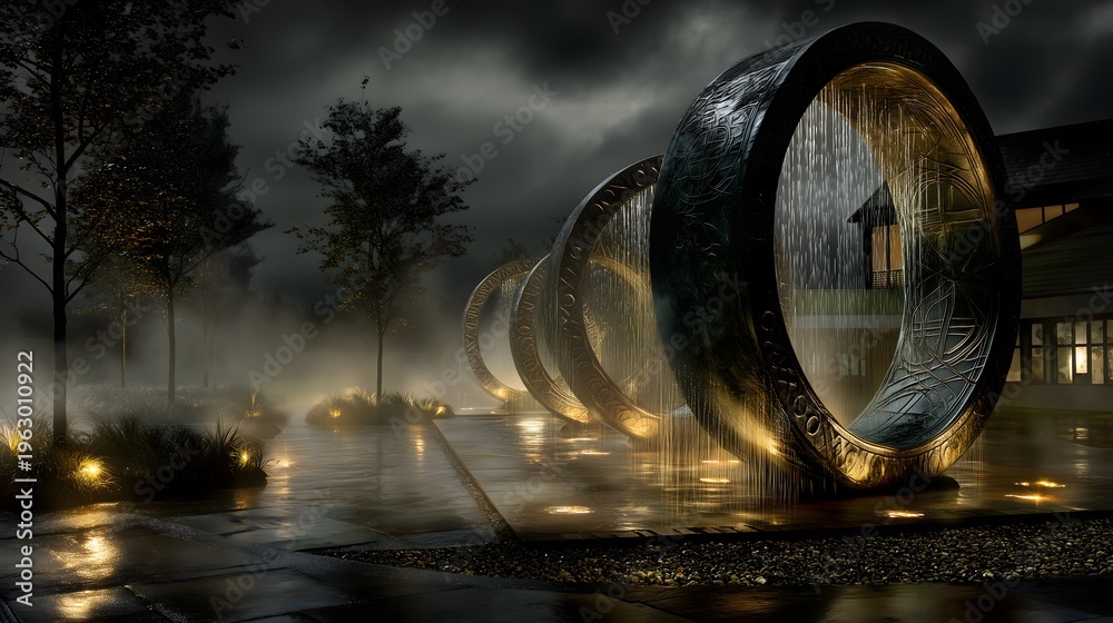 custom made wallpaper toronto digitalSamhain night scene in urban ireland