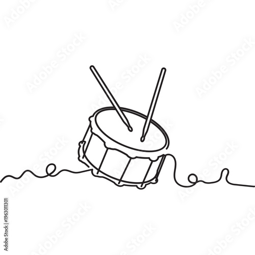 Minimalist Drum Line Art